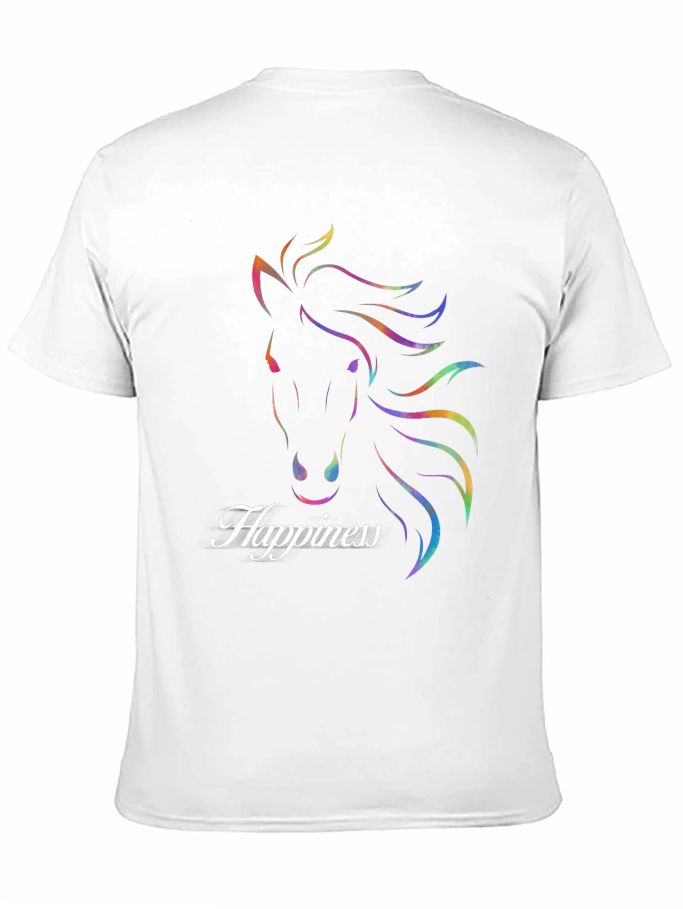 Rainbow Horse Happiness Graphic T-Shirt
