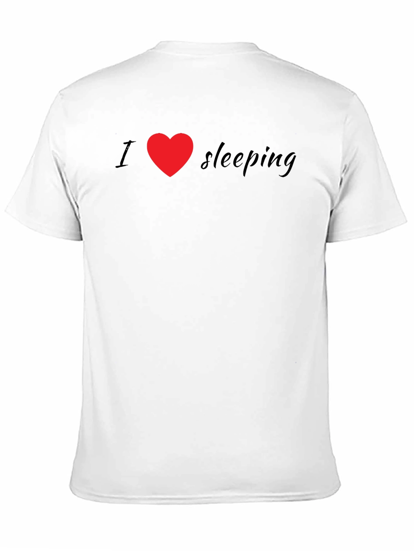 I Heart Sleeping T-Shirt - Black Crew Neck Tee