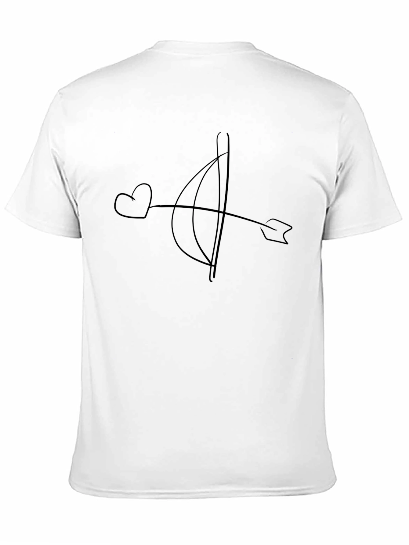 Heart Arrow Graphic T-Shirt - Casual Black Tee