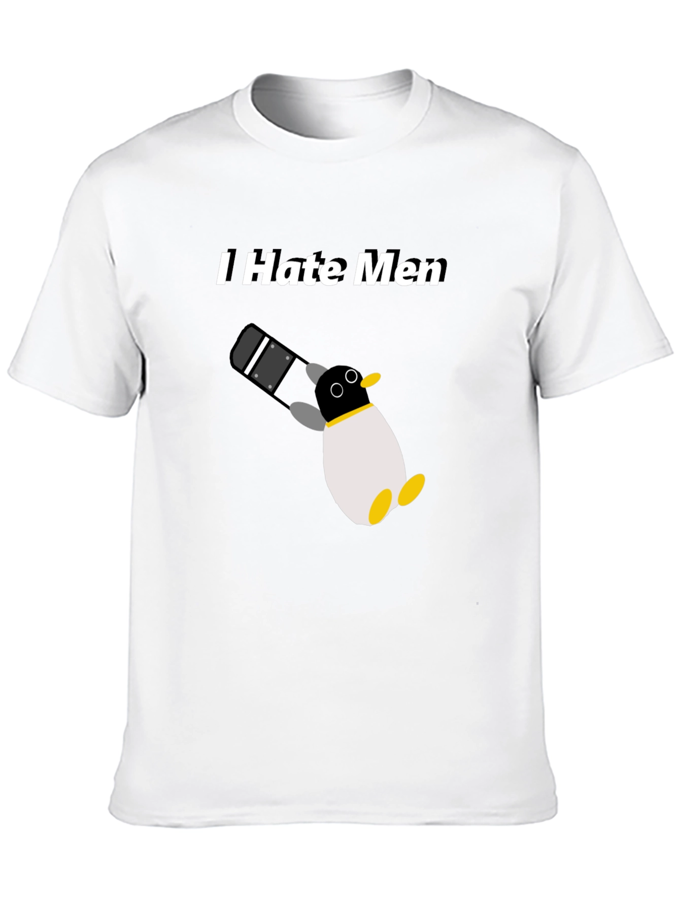 I Hate Men Penguin T-Shirt
