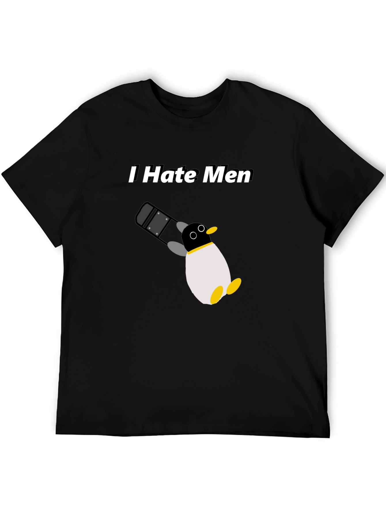 I Hate Men Penguin T-Shirt