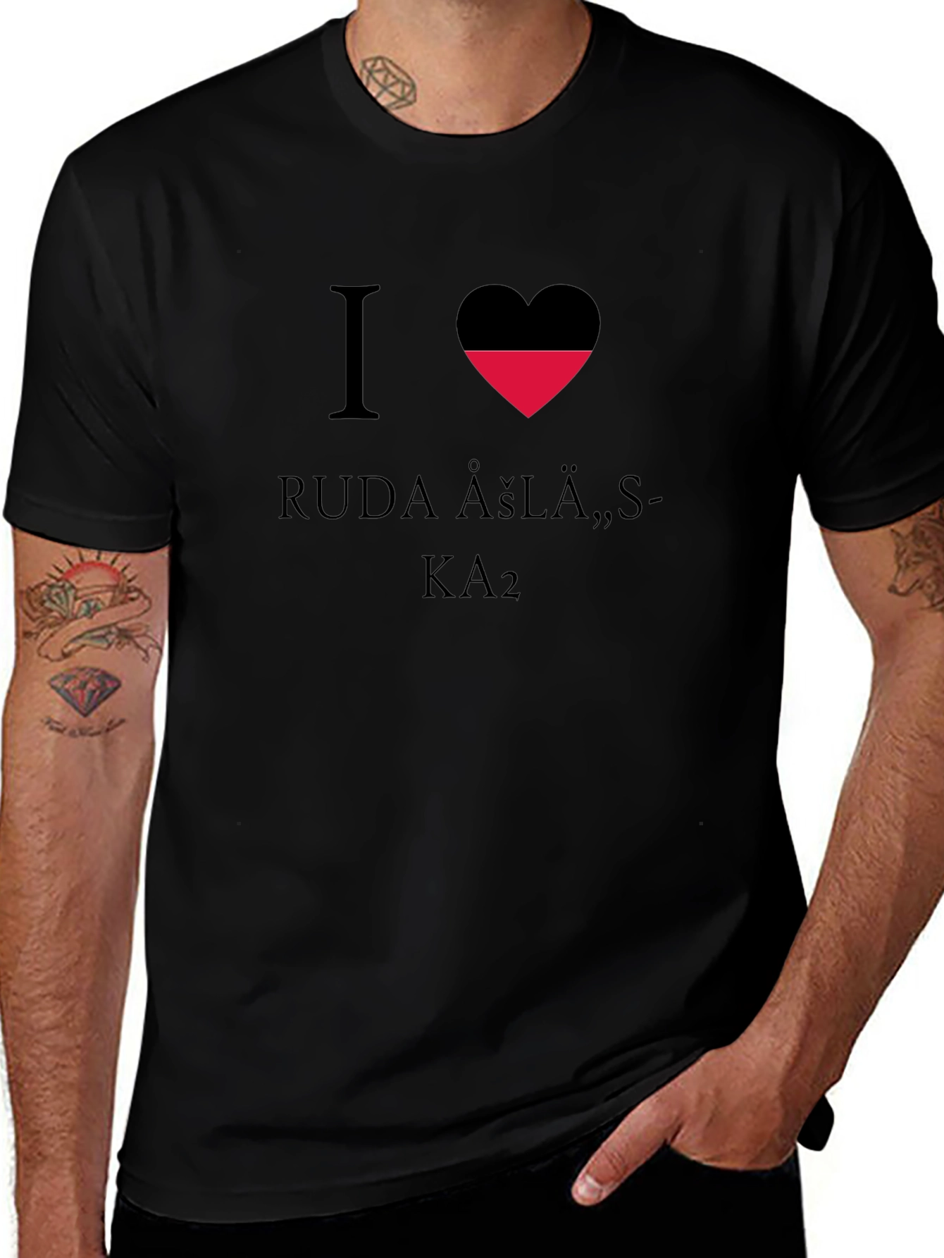 I Heart Ruda Asla Black T-Shirt