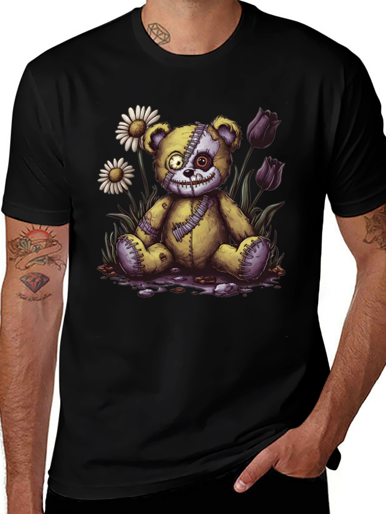 Creepy Cute Teddy Bear Graphic Tee