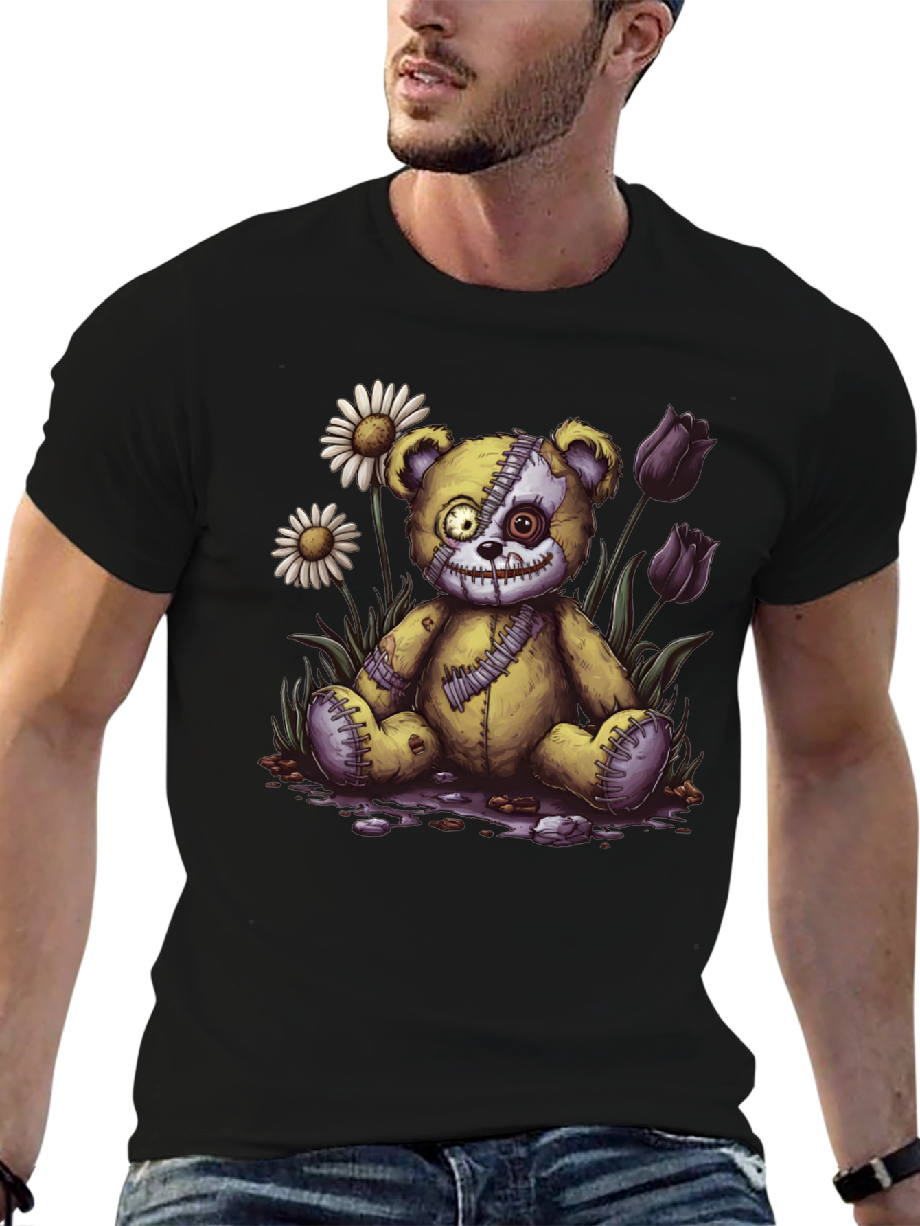 Creepy Cute Teddy Bear Graphic Tee