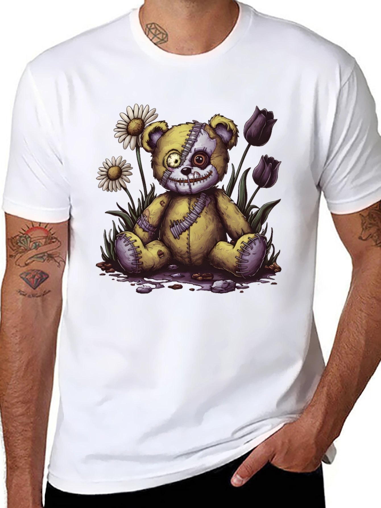 Creepy Cute Teddy Bear Graphic Tee