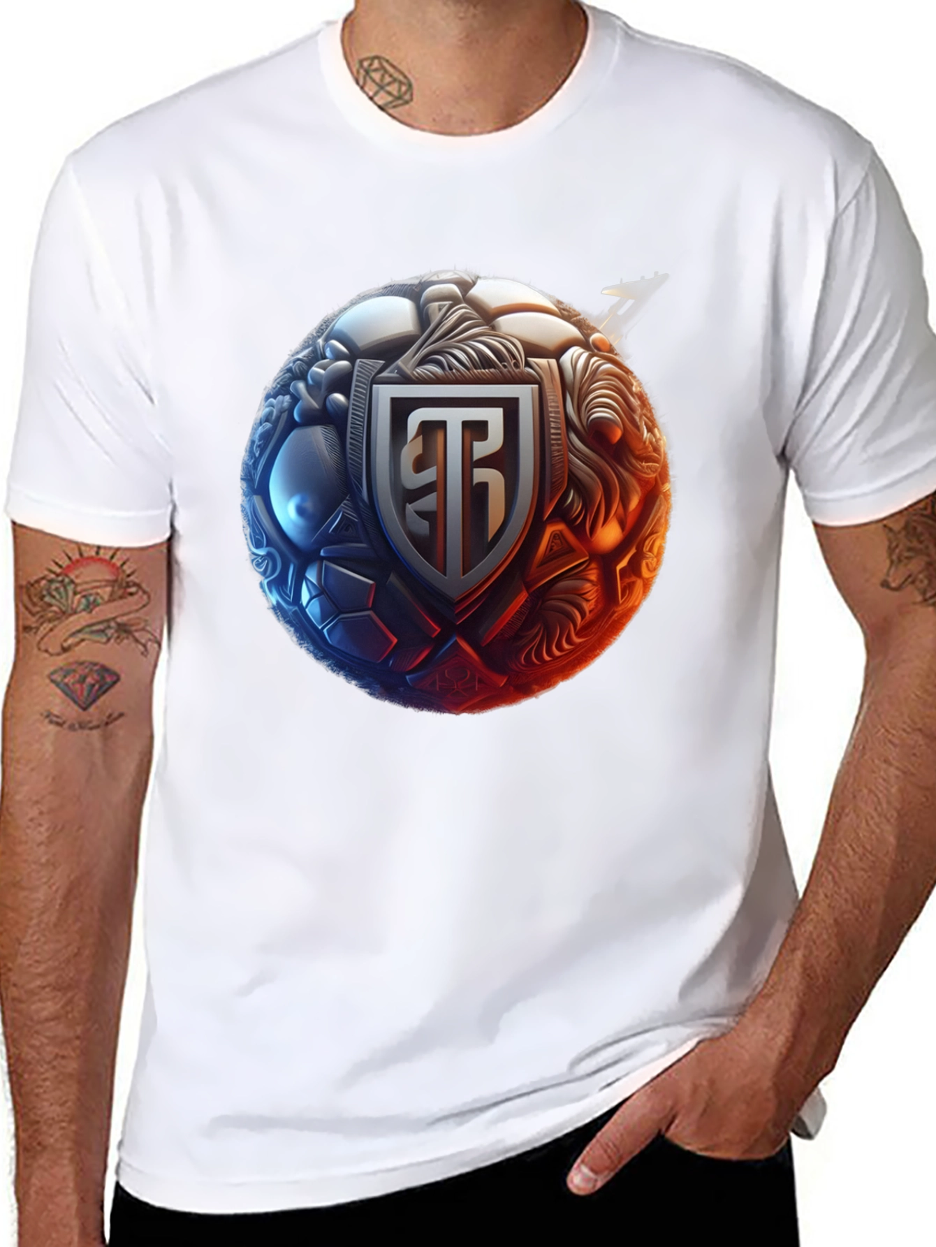Graphic Tee - Ornate Emblem Design