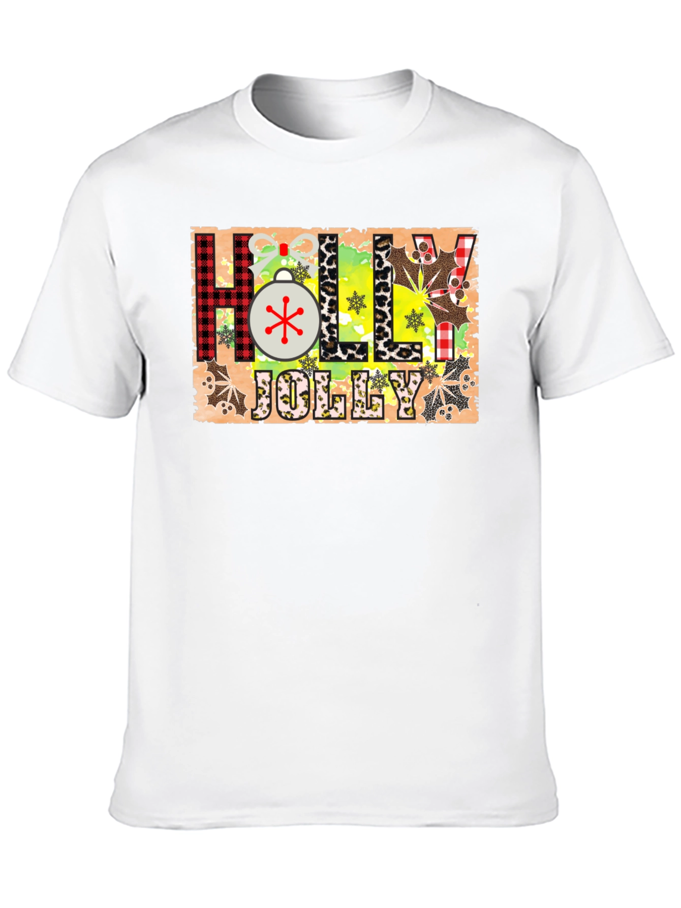 Festive Holly Jolly Christmas Graphic Tee