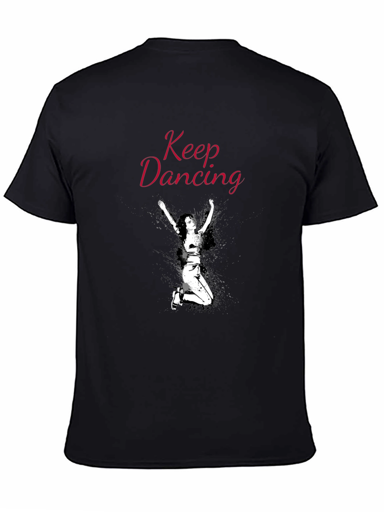 Keep Dancing Graphic Black T-Shirt