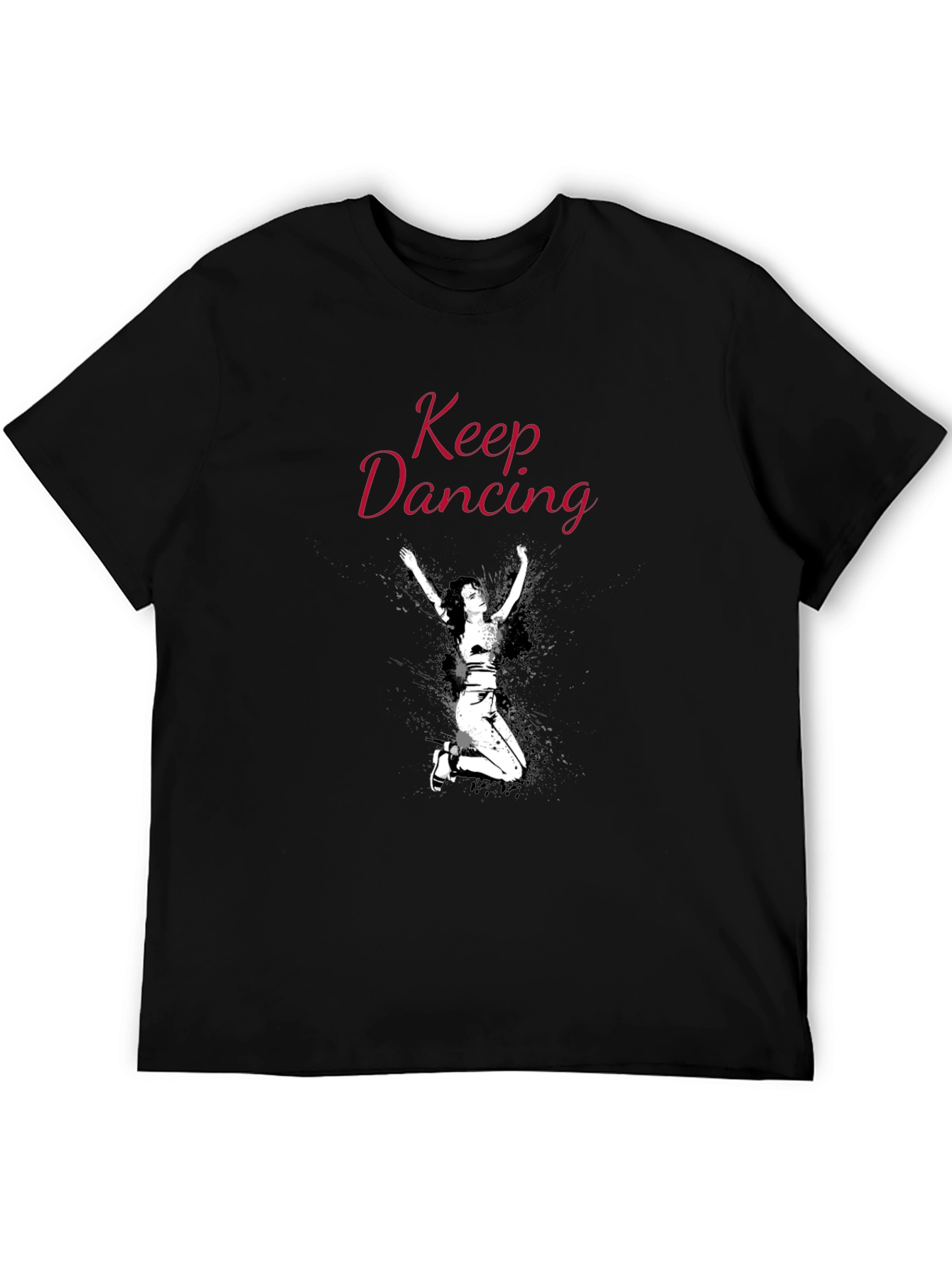 Keep Dancing Graphic Black T-Shirt