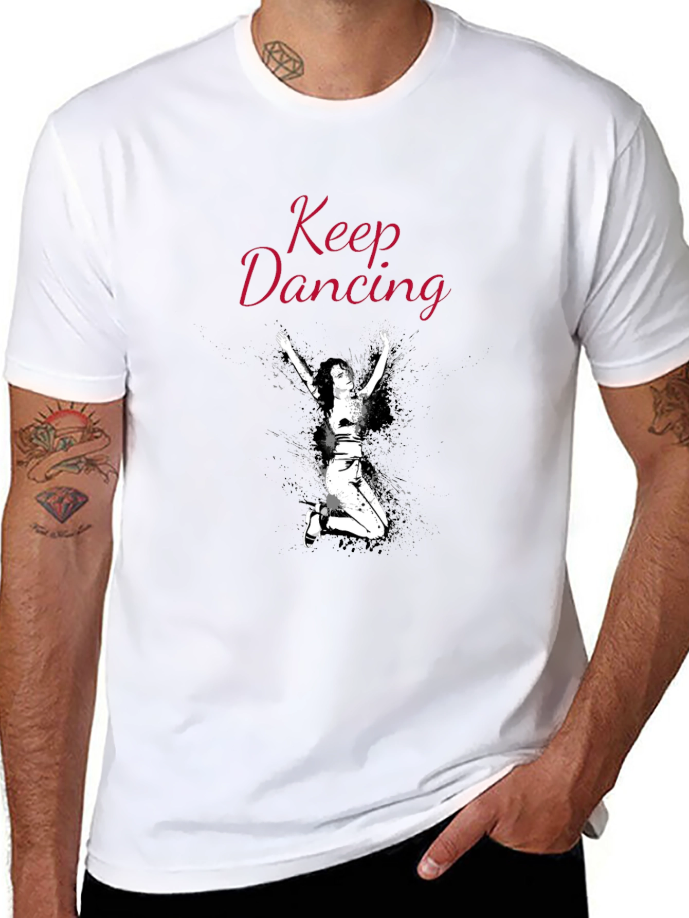Keep Dancing Graphic Black T-Shirt