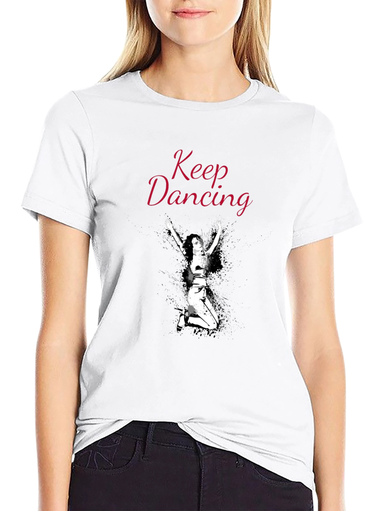 Keep Dancing Graphic Black T-Shirt