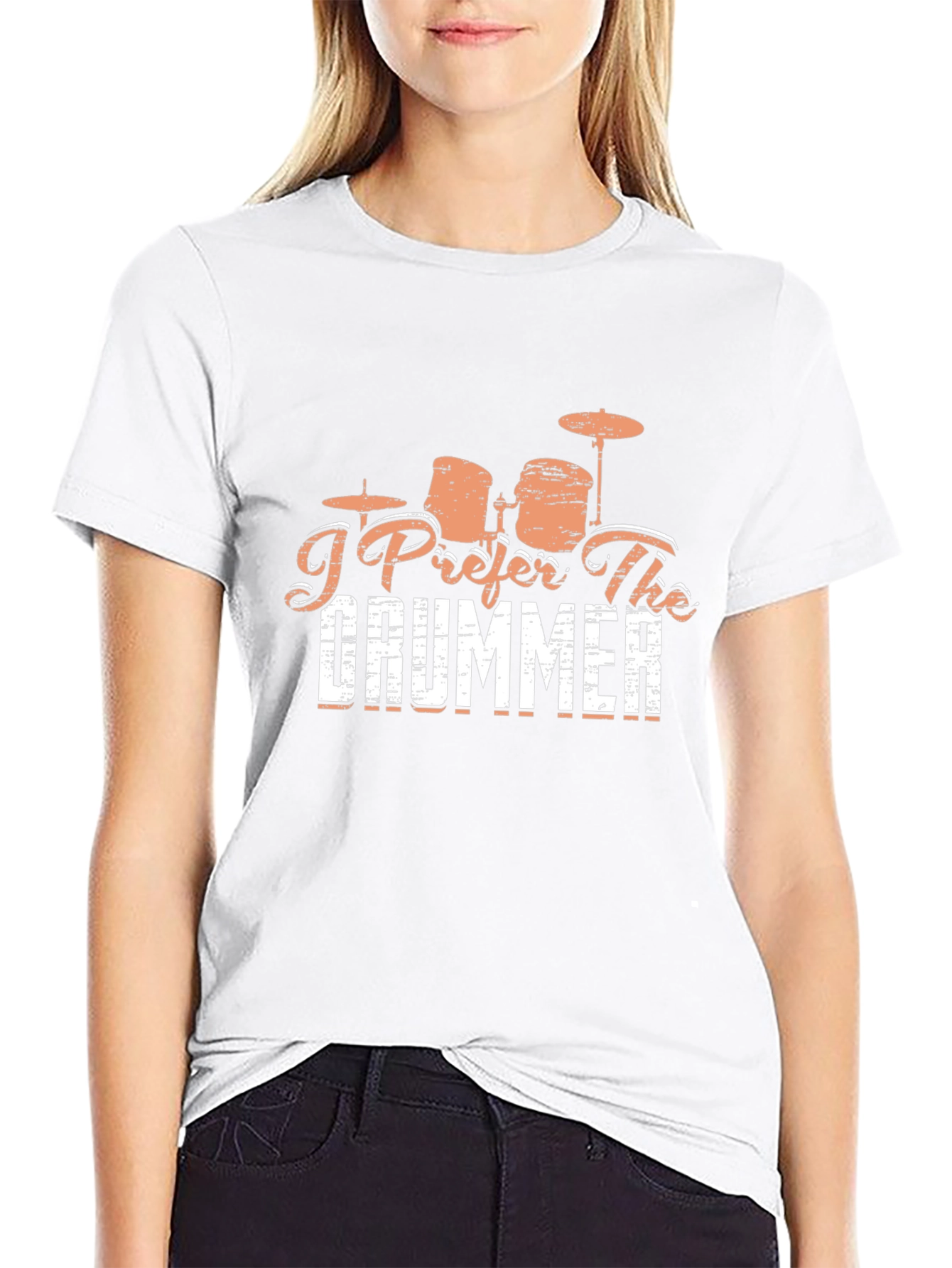 I Prefer The Drummer Black T-Shirt