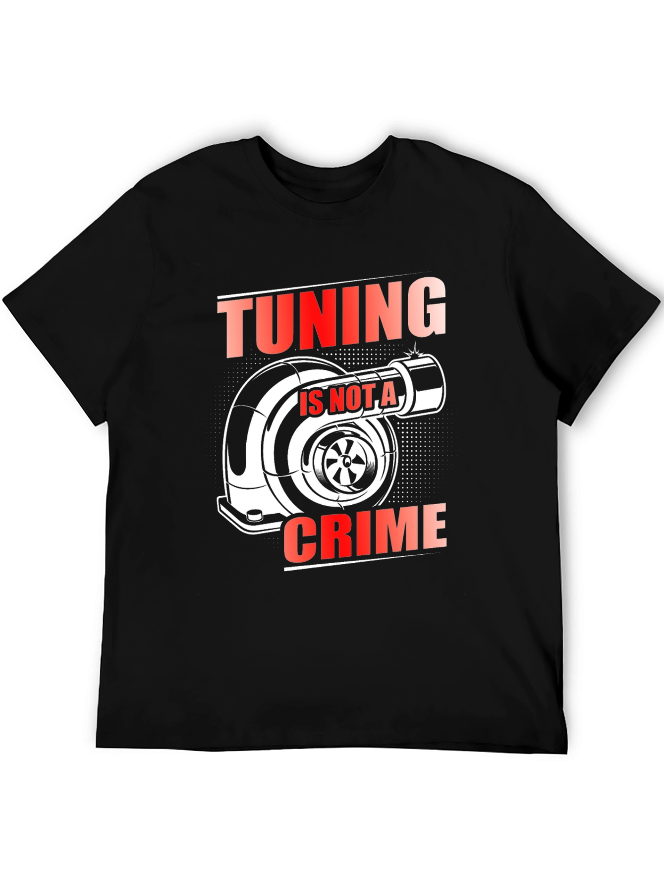 Tuning is Not a Crime Turbo Black T-Shirt