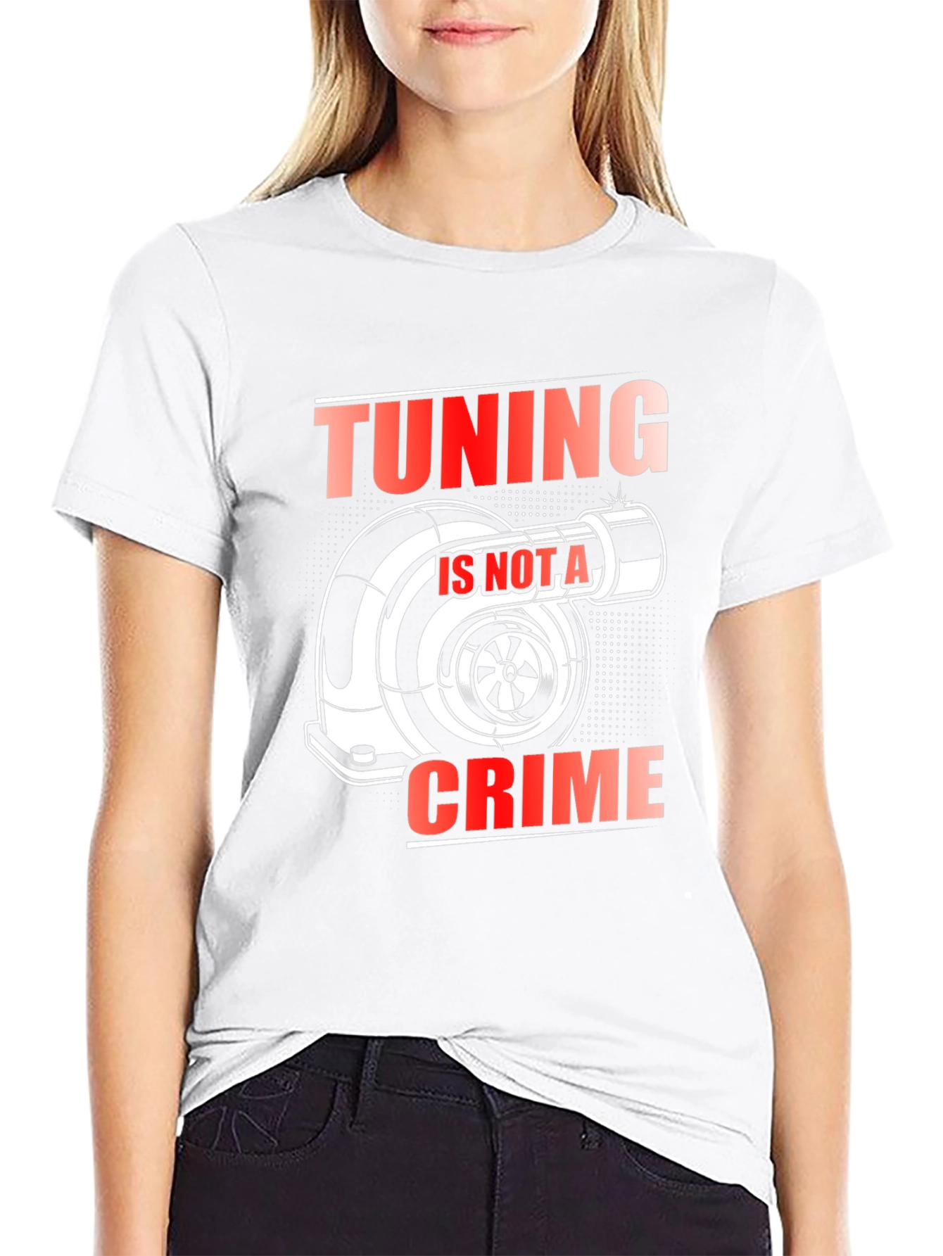 Tuning is Not a Crime Turbo Black T-Shirt