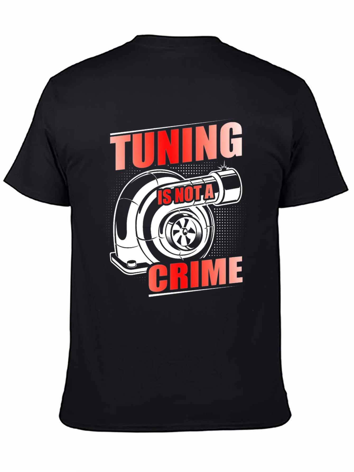 Tuning is Not a Crime Turbo Black T-Shirt
