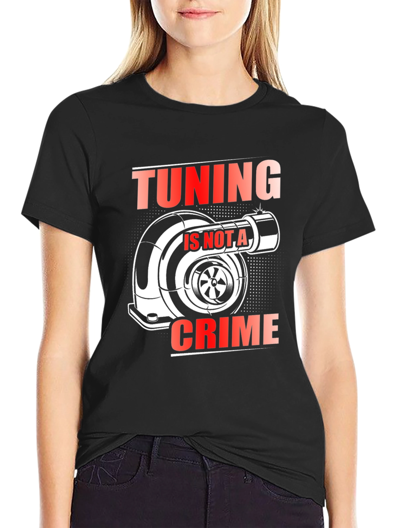 Tuning is Not a Crime Turbo Black T-Shirt