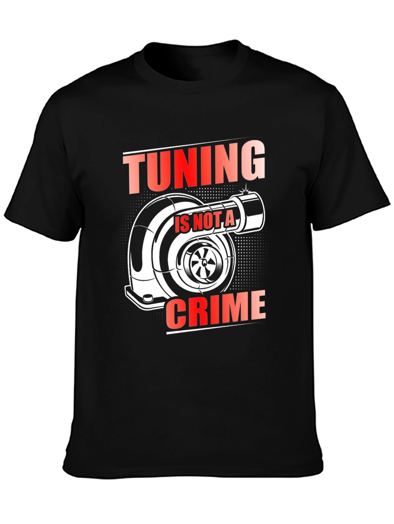 Tuning is Not a Crime Turbo Black T-Shirt