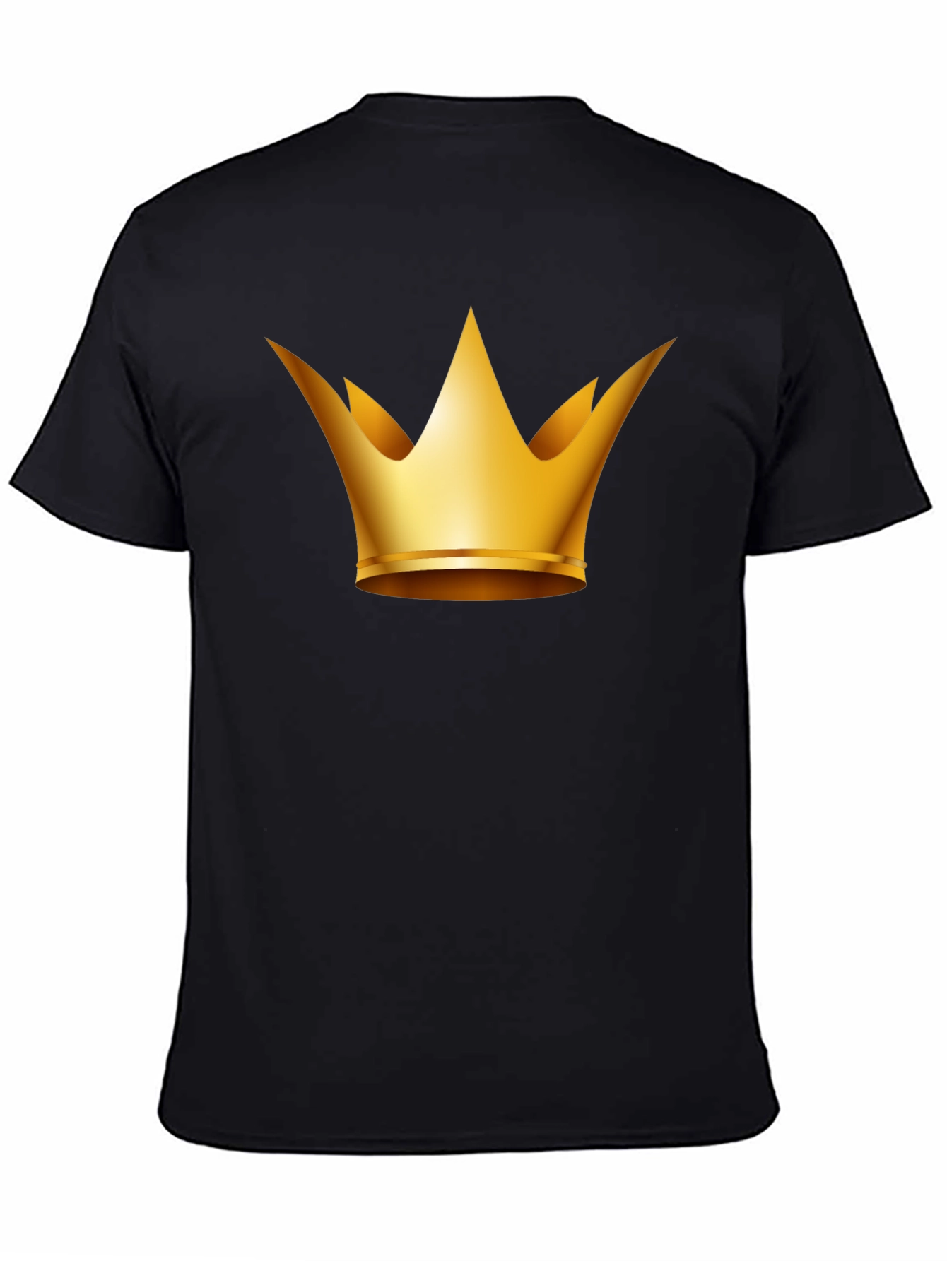 Golden Crown Graphic Tee - Stylish Black T-Shirt