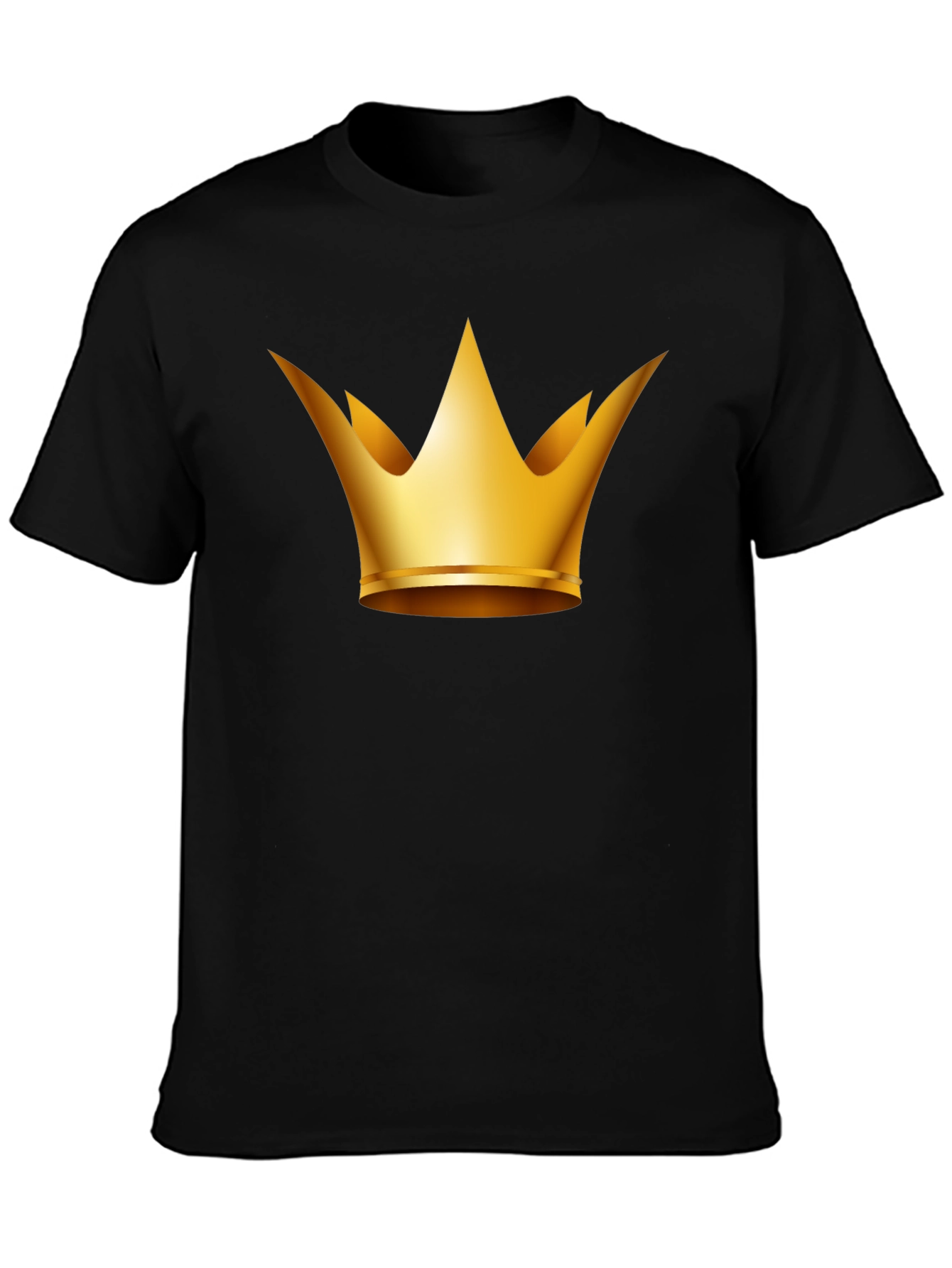 Golden Crown Graphic Tee - Stylish Black T-Shirt