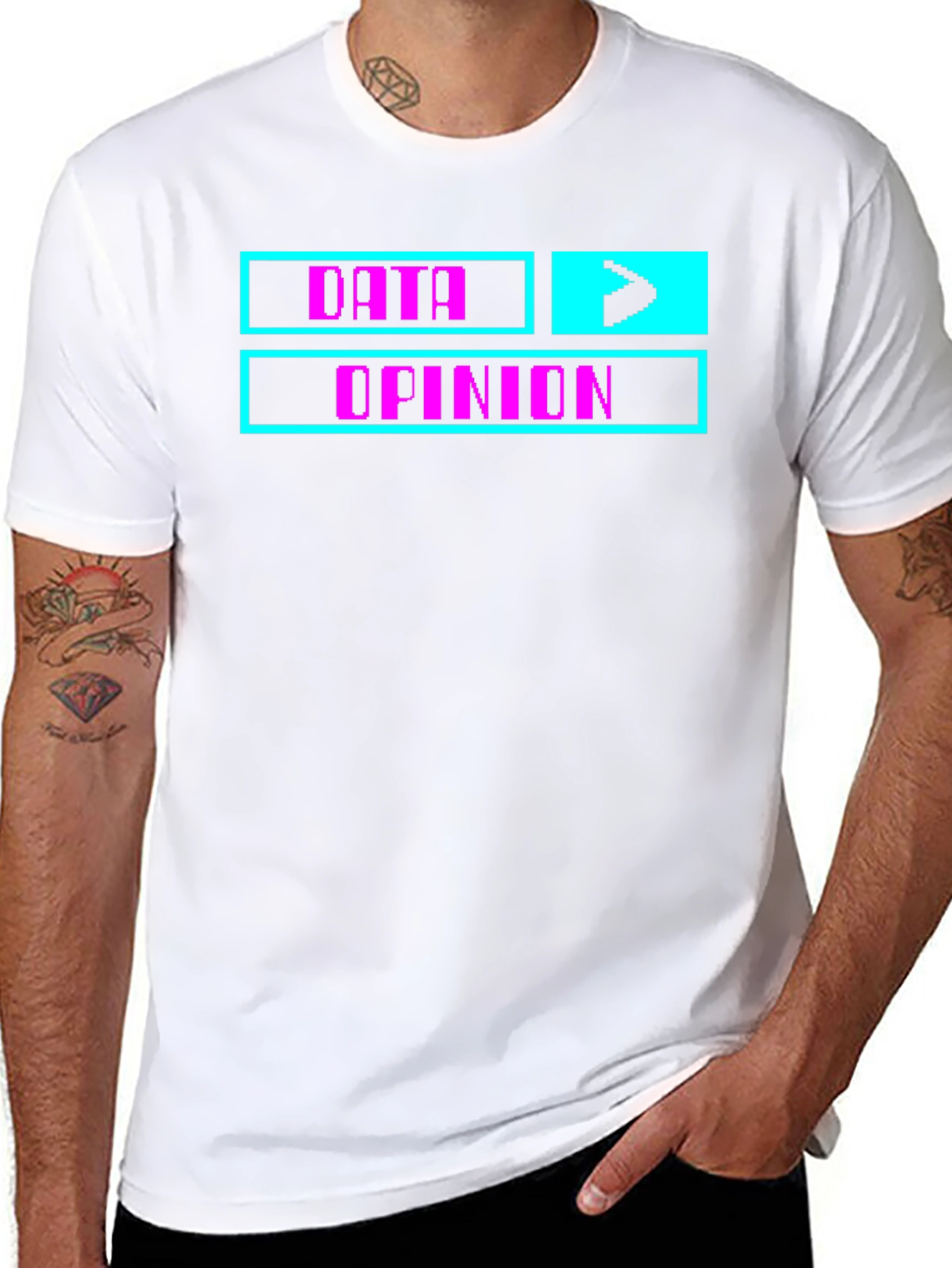 Data Over Opinion Graphic Tee