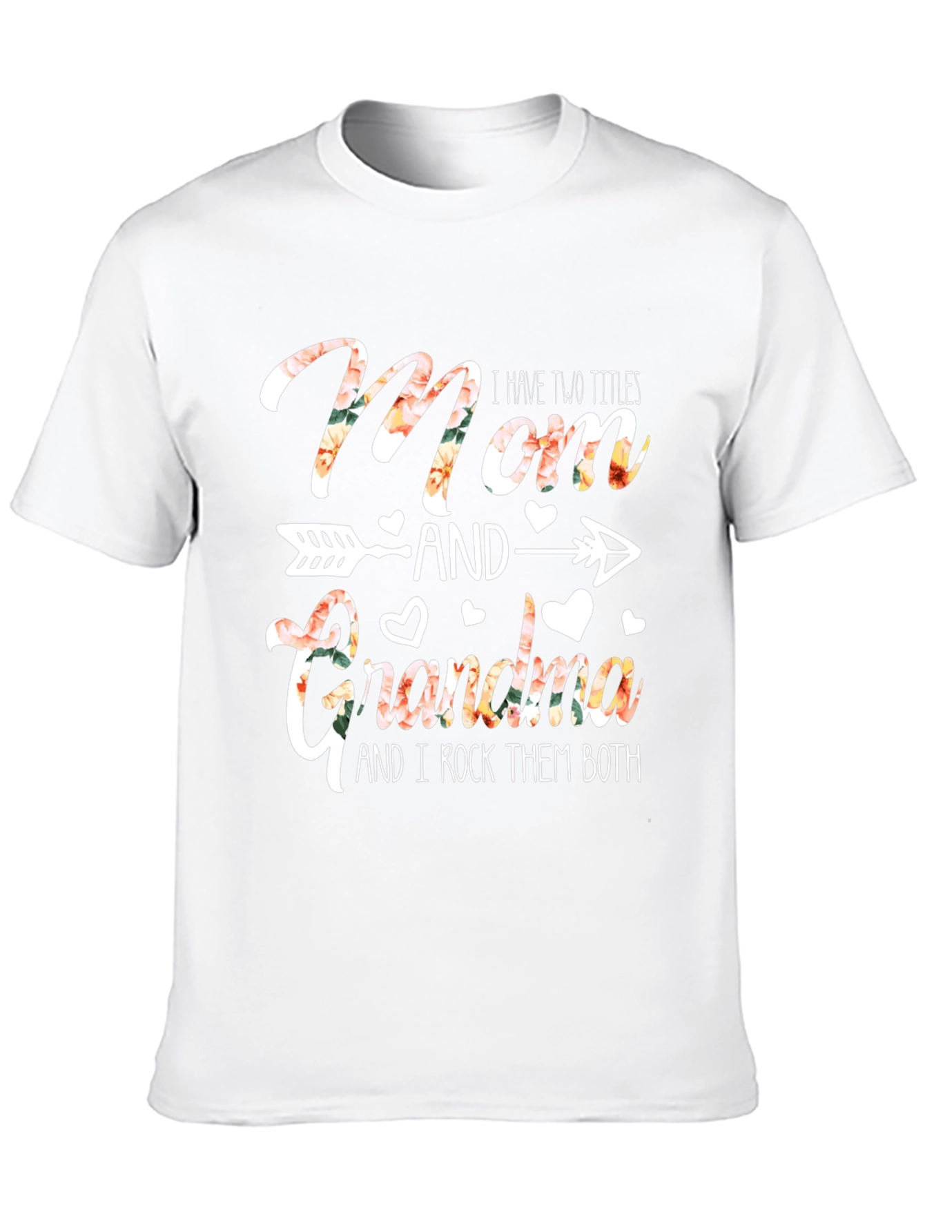 Mom & Grandma T-Shirt - Floral Design