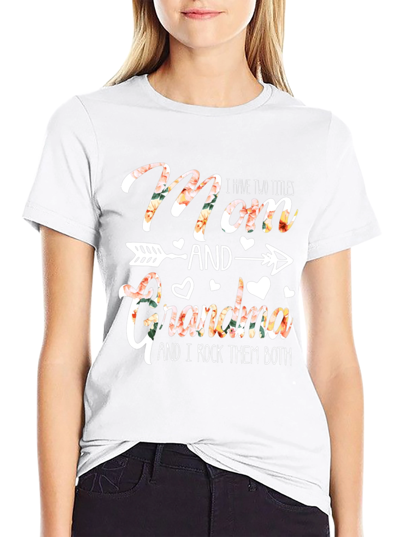 Mom & Grandma T-Shirt - Floral Design