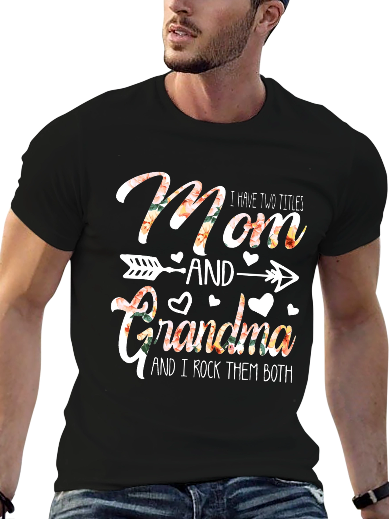 Mom & Grandma T-Shirt - Floral Design
