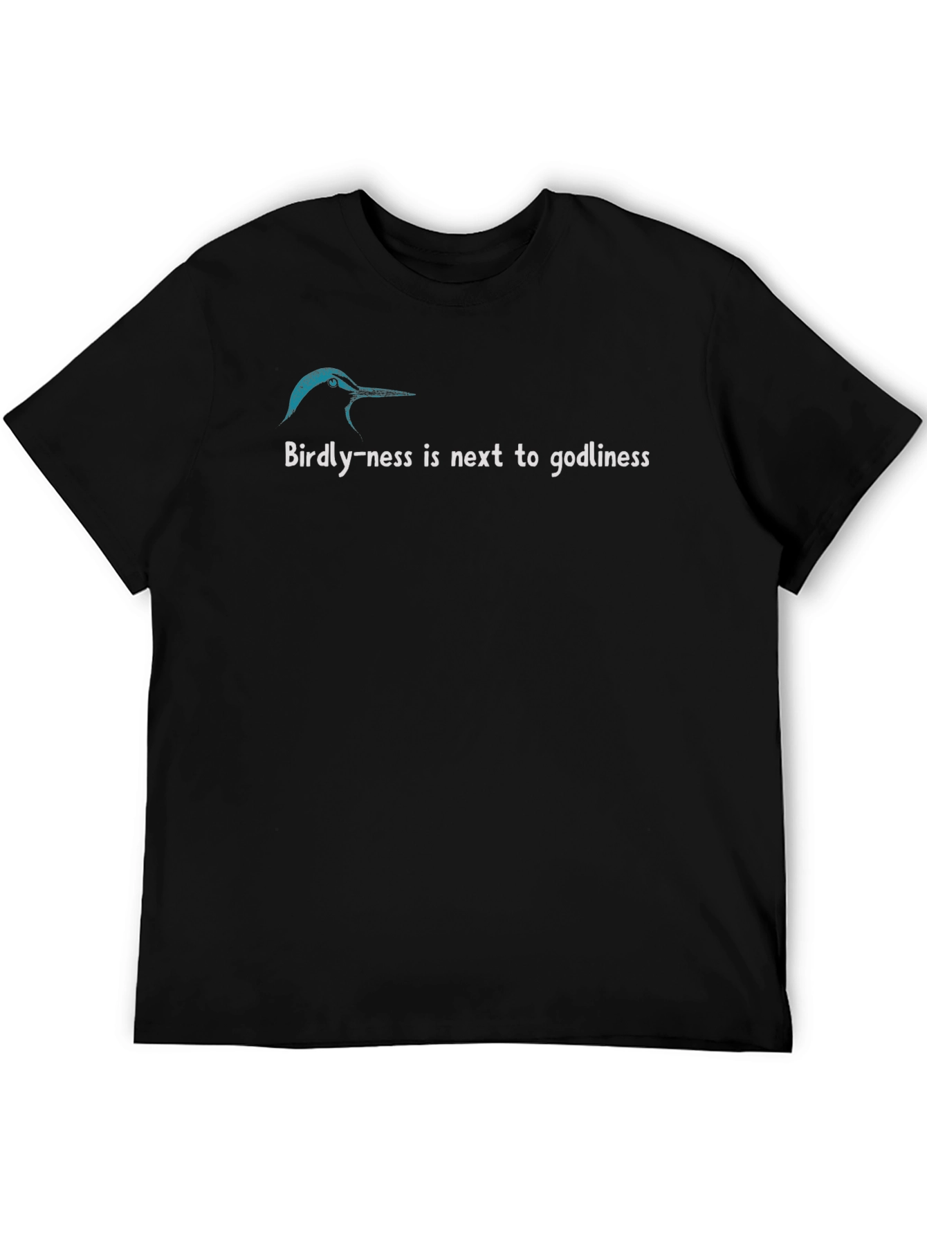 Birdly-ness T-Shirt - Black Crew Neck