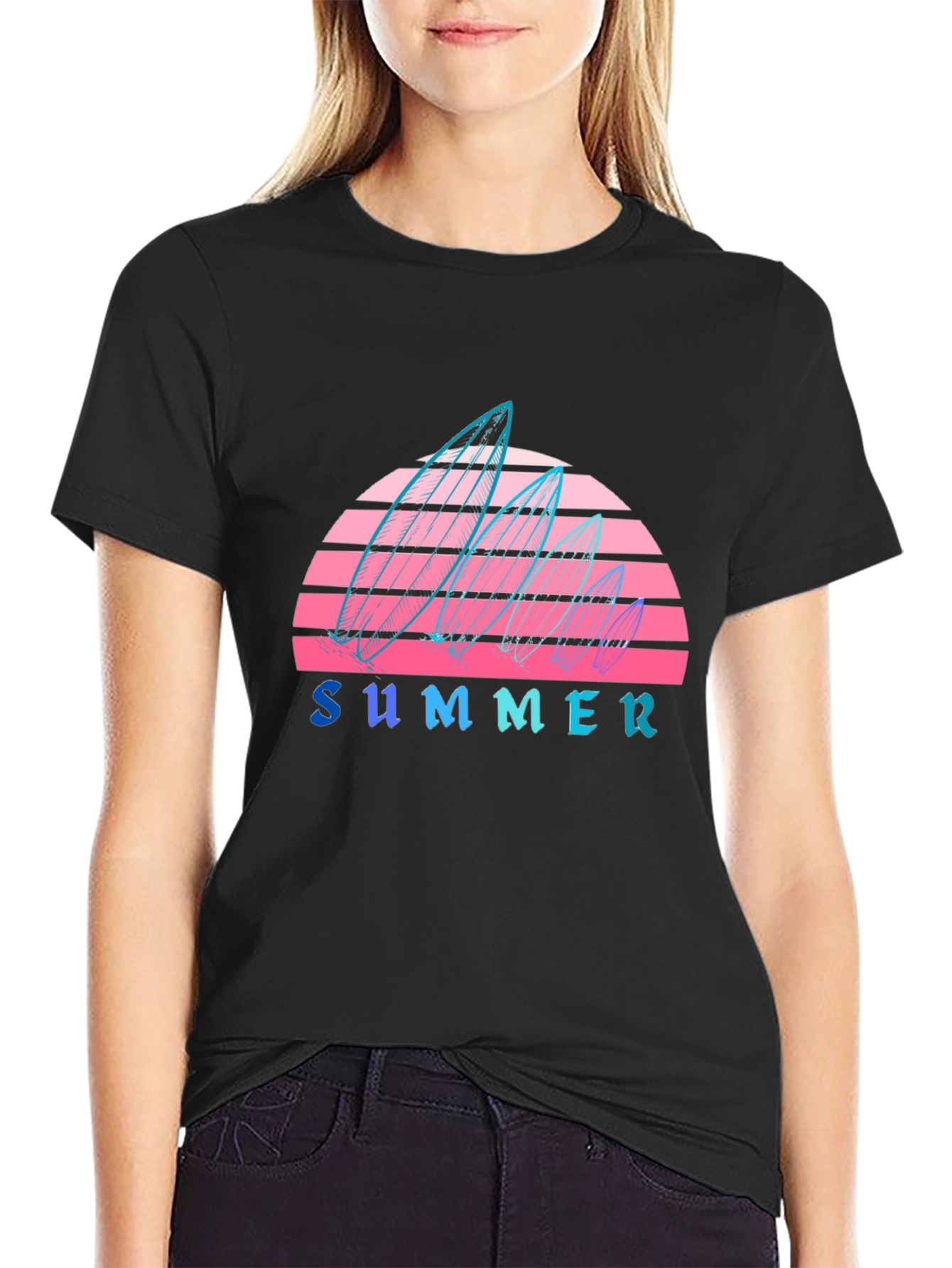 Retro Summer Surfboard T-Shirt