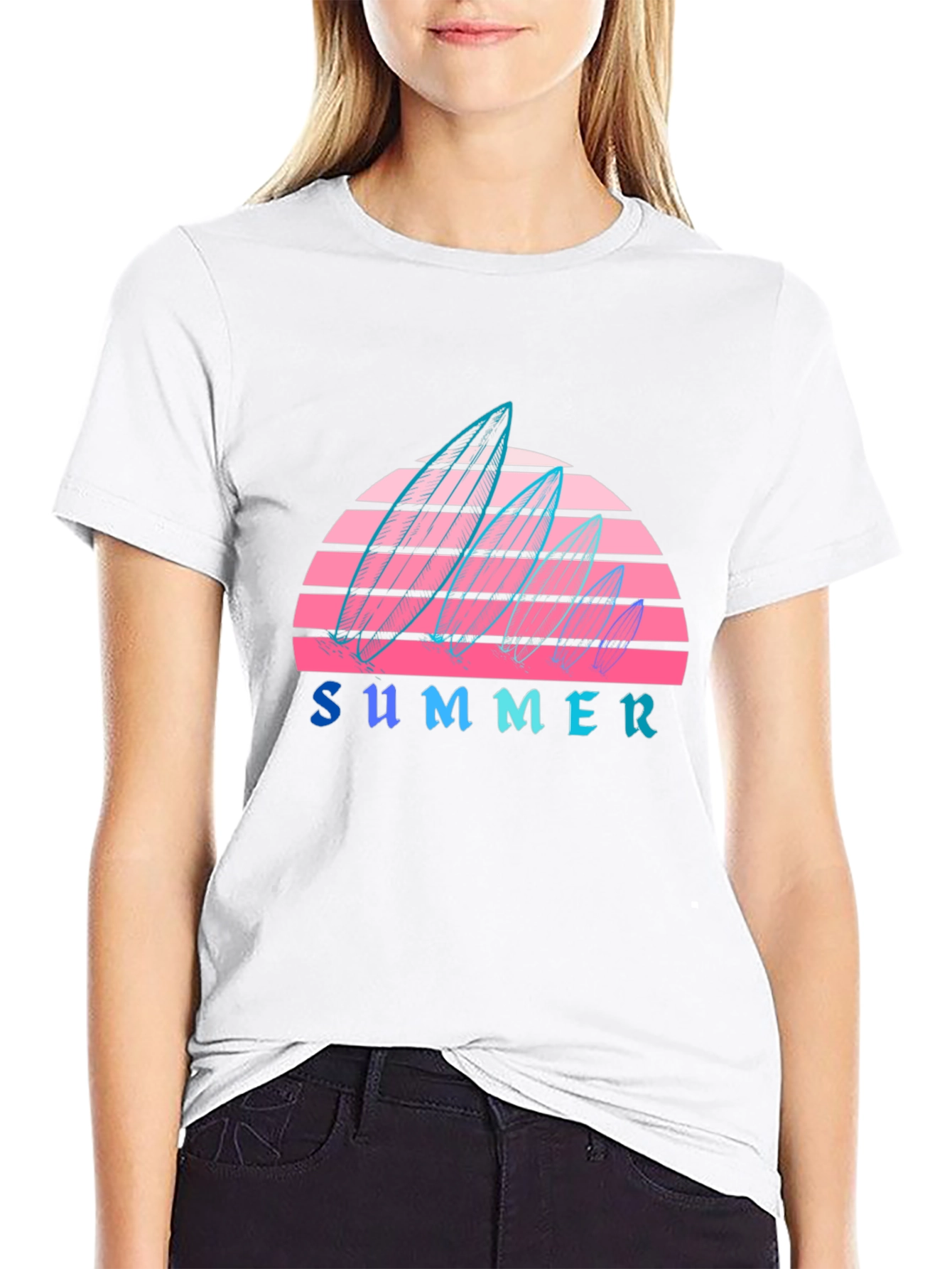 Retro Summer Surfboard T-Shirt