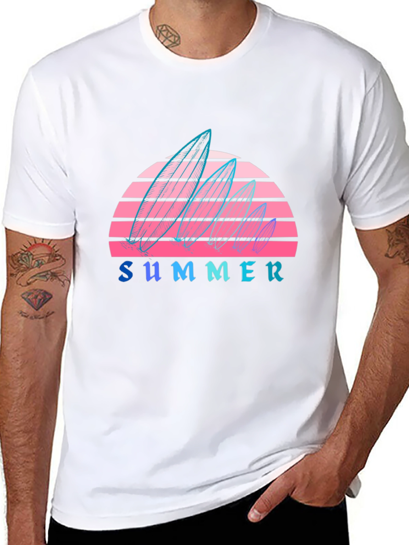 Retro Summer Surfboard T-Shirt