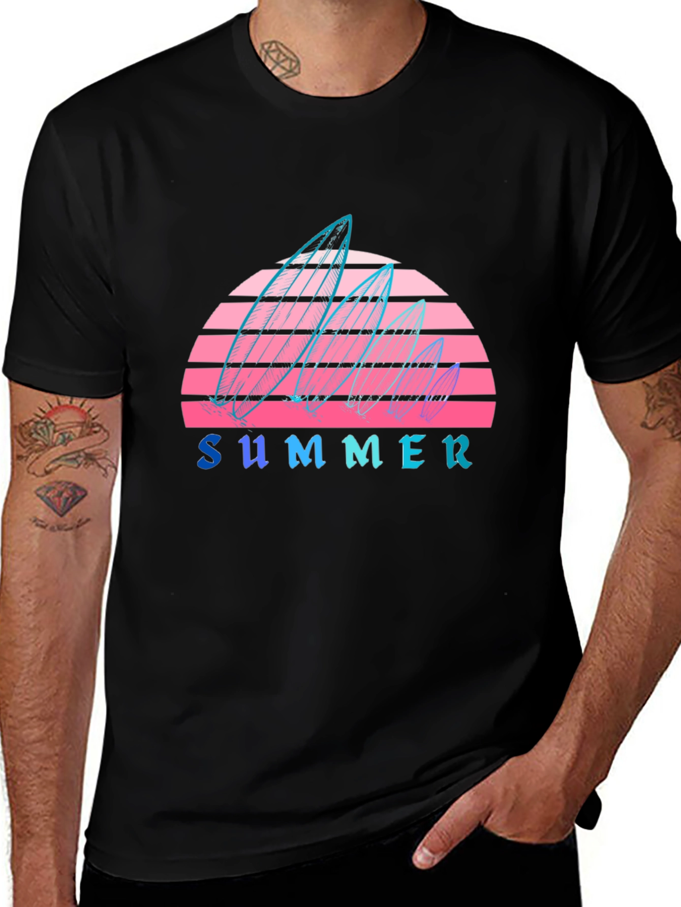 Retro Summer Surfboard T-Shirt