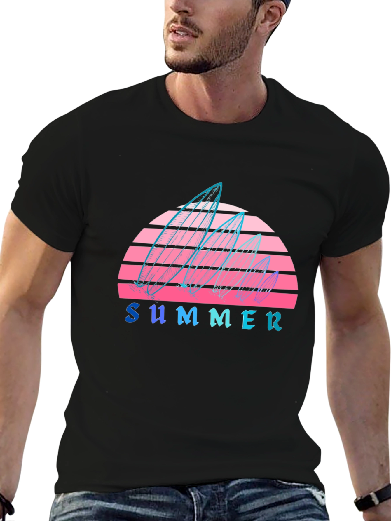 Retro Summer Surfboard T-Shirt