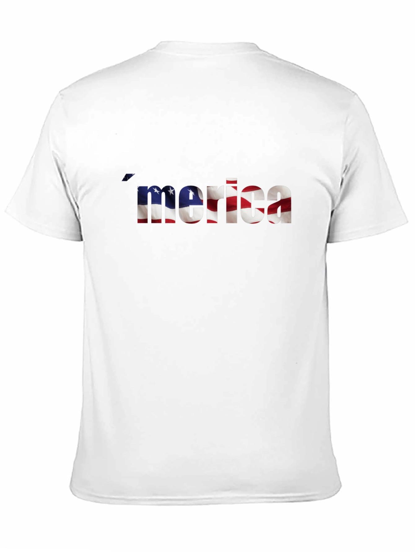 Merica USA Flag Graphic Print Black T-Shirt