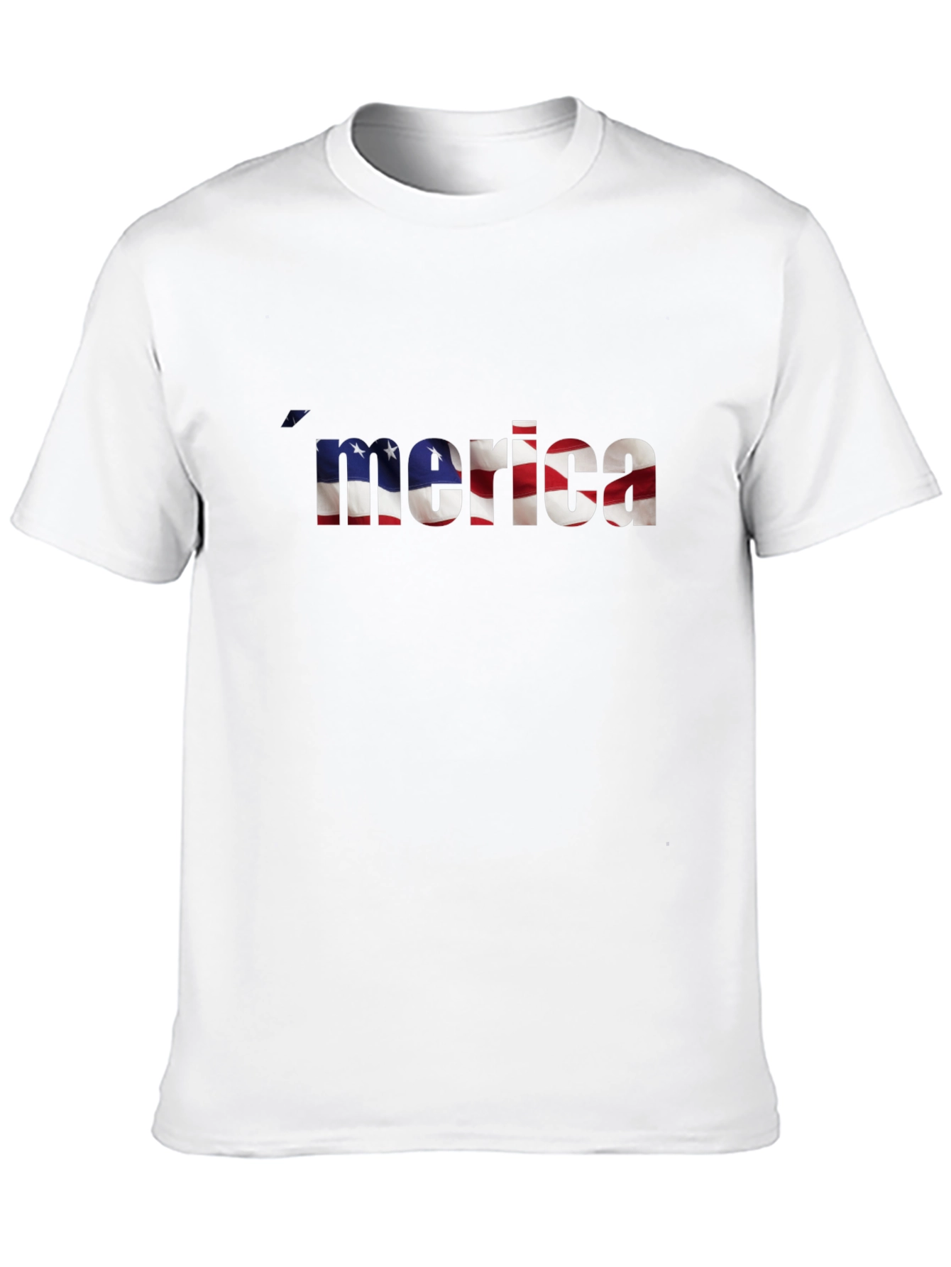 Merica USA Flag Graphic Print Black T-Shirt