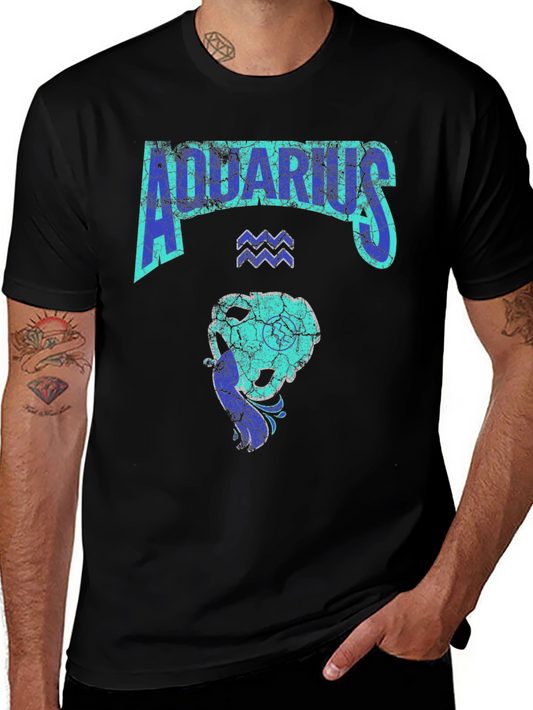Aquarius Zodiac Sign Graphic T-Shirt