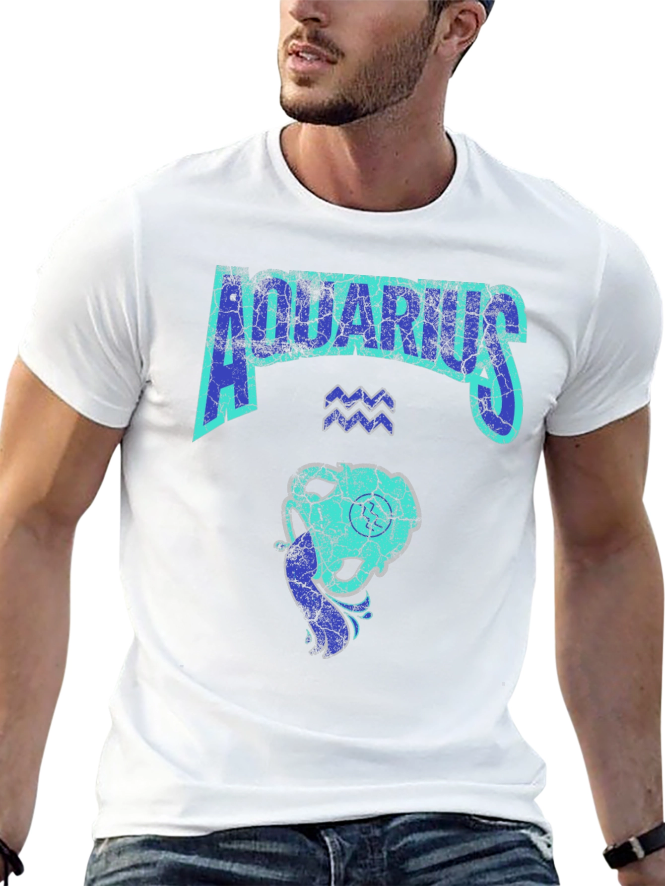 Aquarius Zodiac Sign Graphic T-Shirt