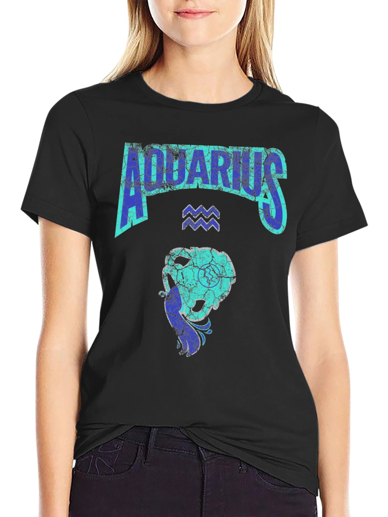Aquarius Zodiac Sign Graphic T-Shirt