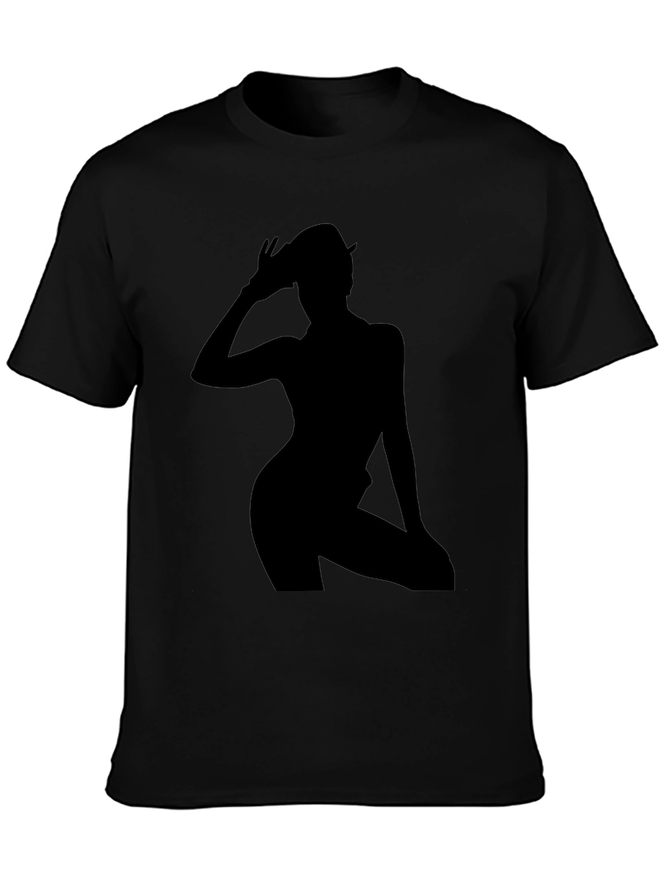 Silhouette Graphic Tee - Trendy Black T-Shirt