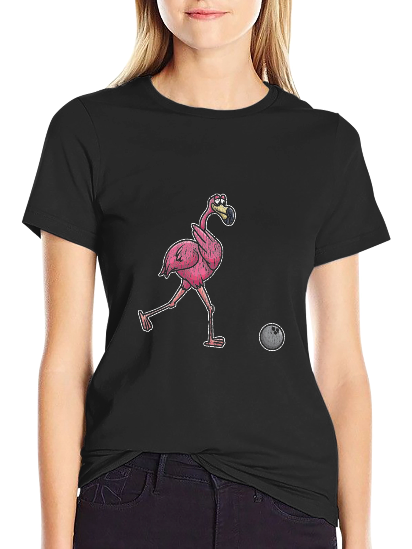 Flamingo Bowling Strike T-Shirt