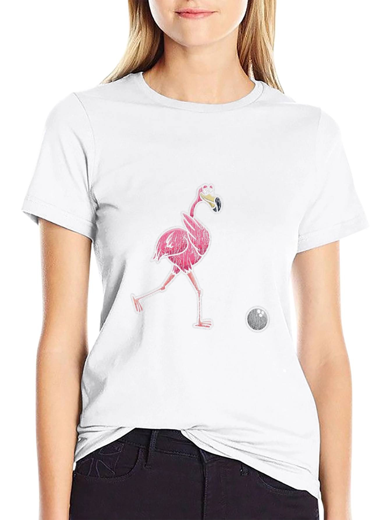 Flamingo Bowling Strike T-Shirt