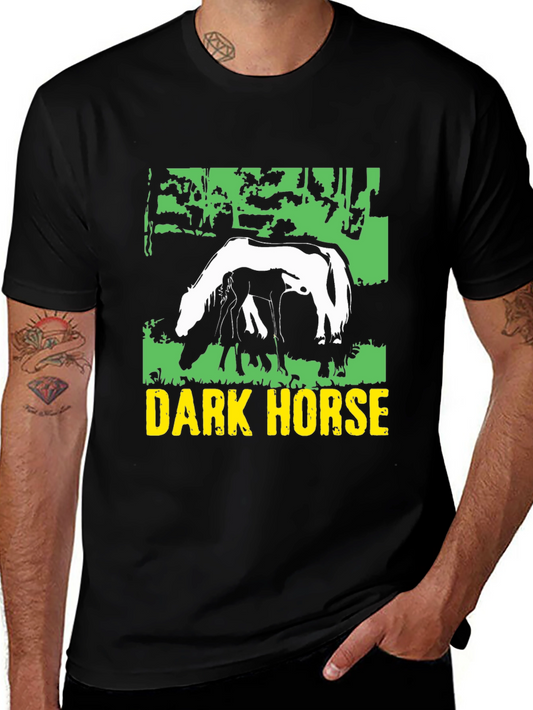 Dark Horse Graphic Tee - Black Cotton Blend