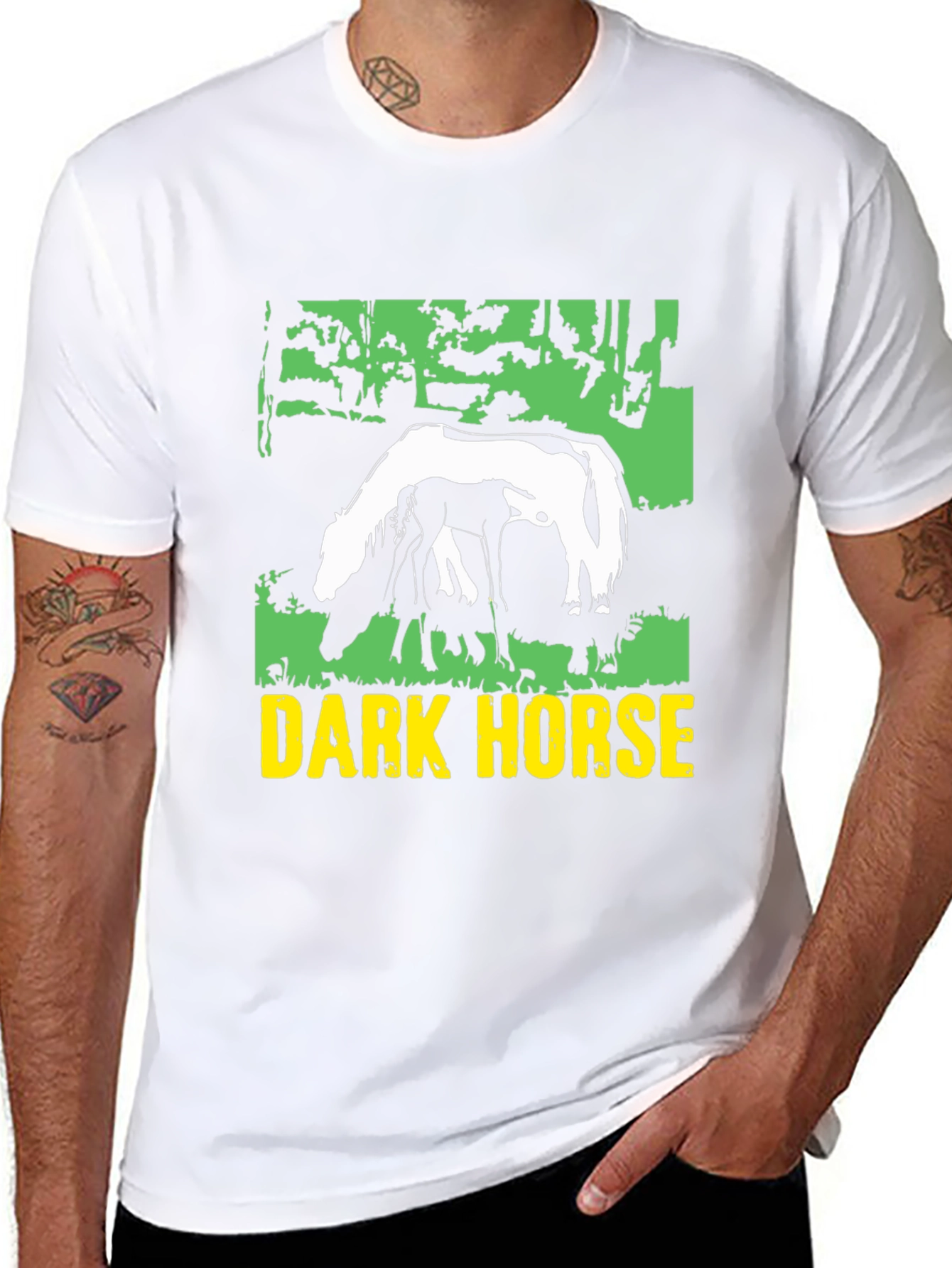 Dark Horse Graphic Tee - Black Cotton Blend