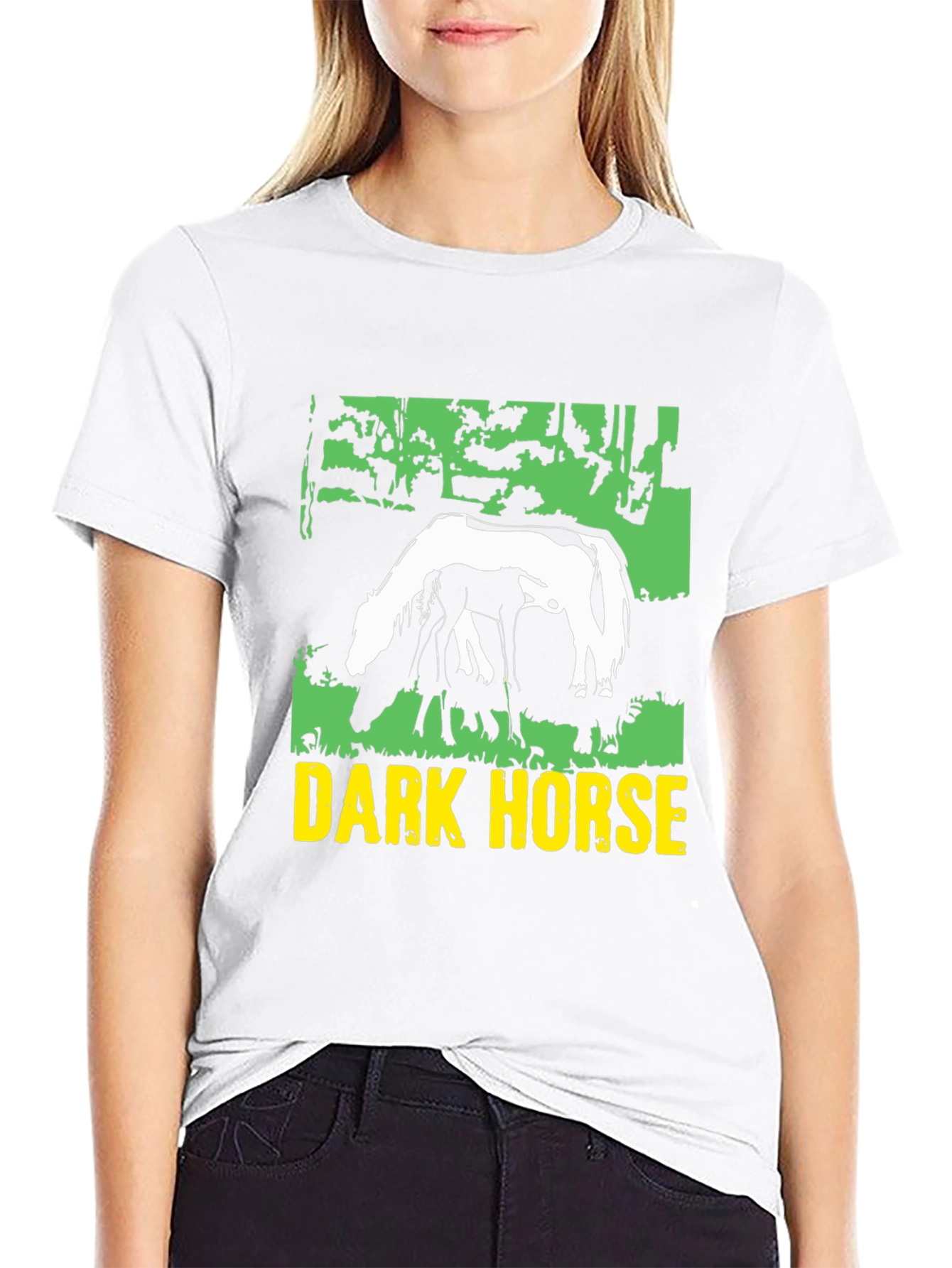 Dark Horse Graphic Tee - Black Cotton Blend