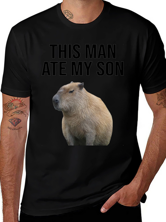 This Man Ate My Son Capybara Graphic Tee