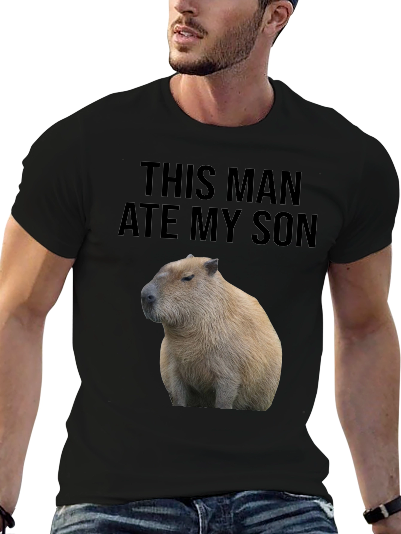This Man Ate My Son Capybara Graphic Tee