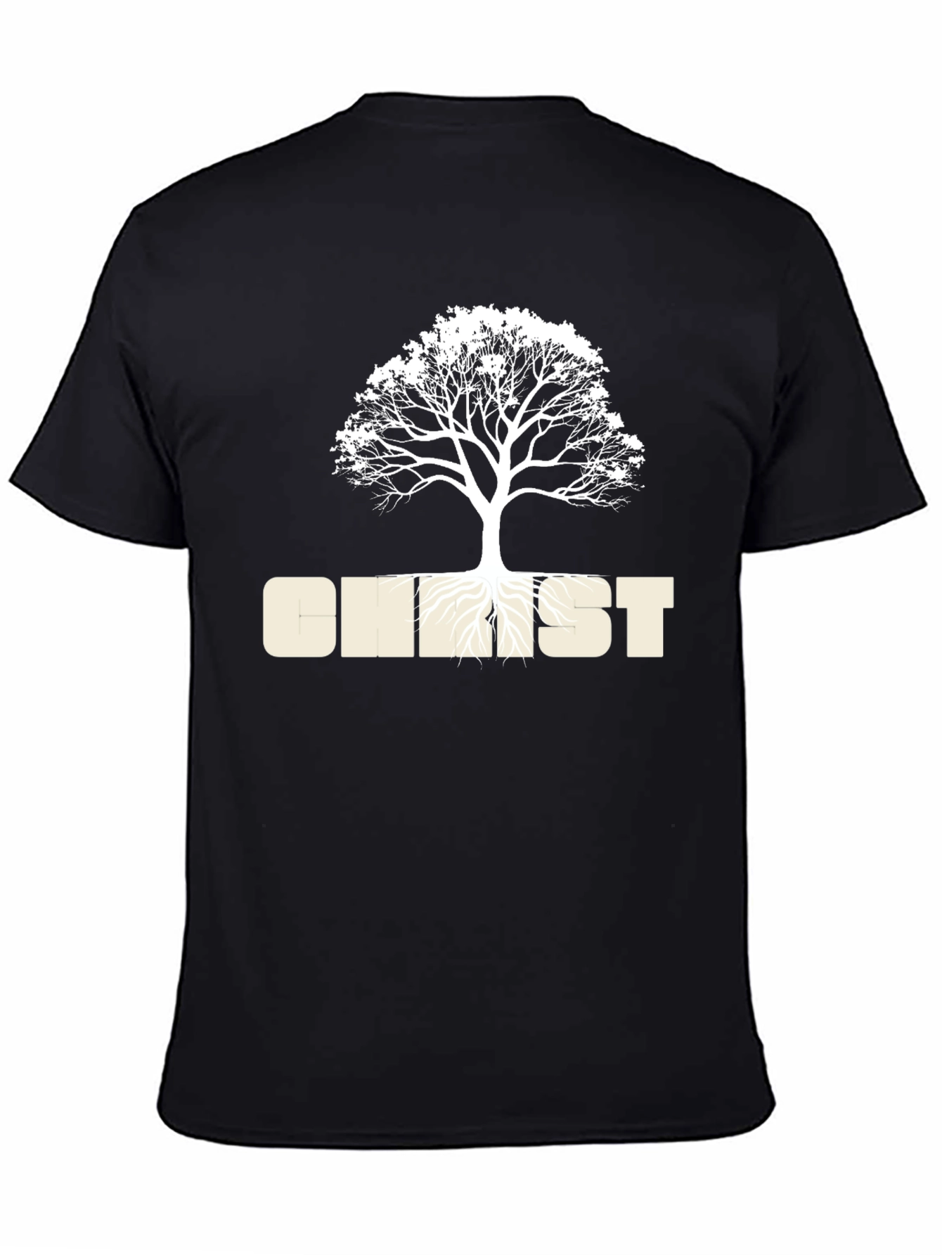 Tree of Life Graphic T-Shirt - Black Cotton Blend