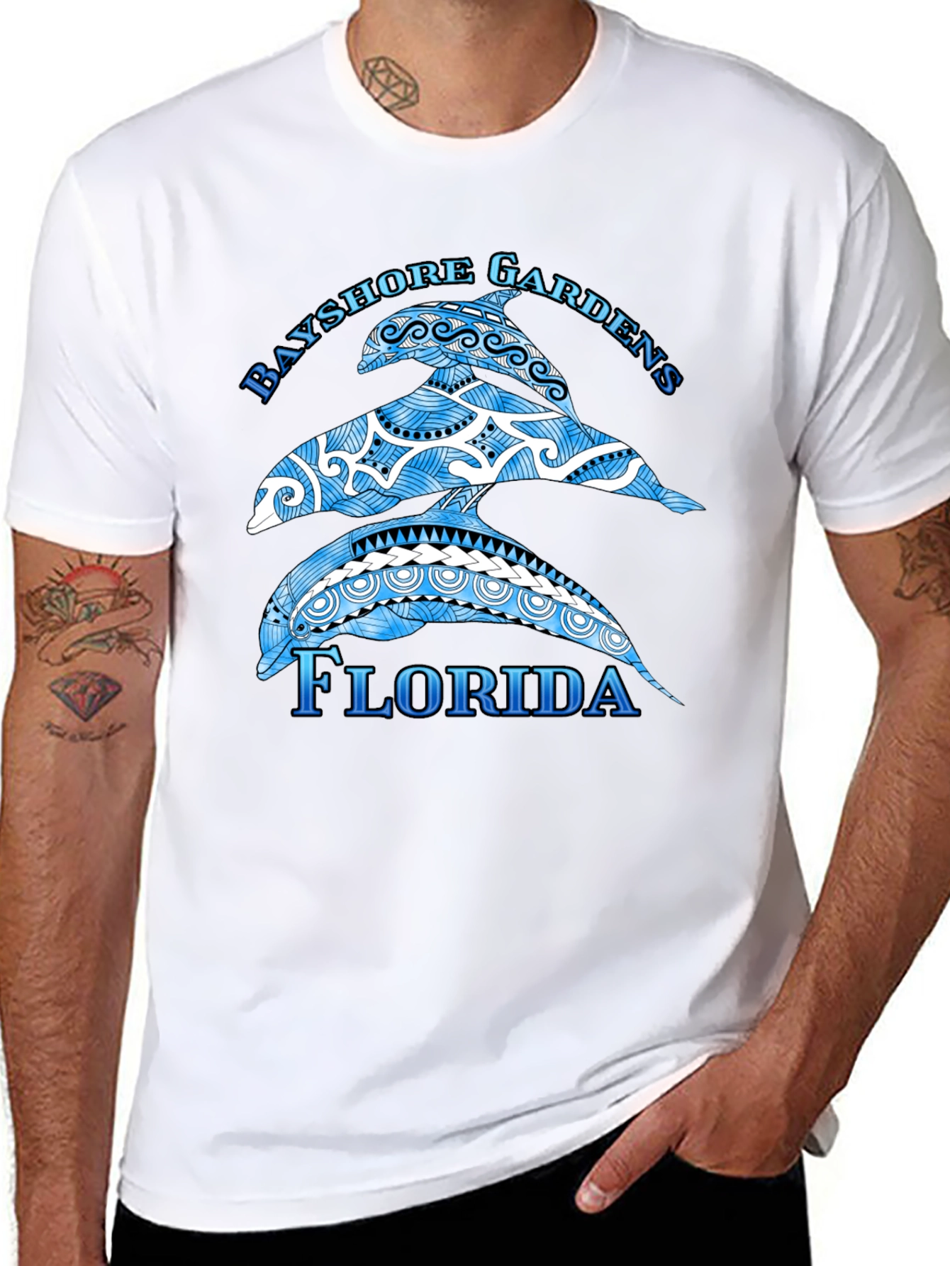 Bayshore Gardens Florida Dolphin T-Shirt