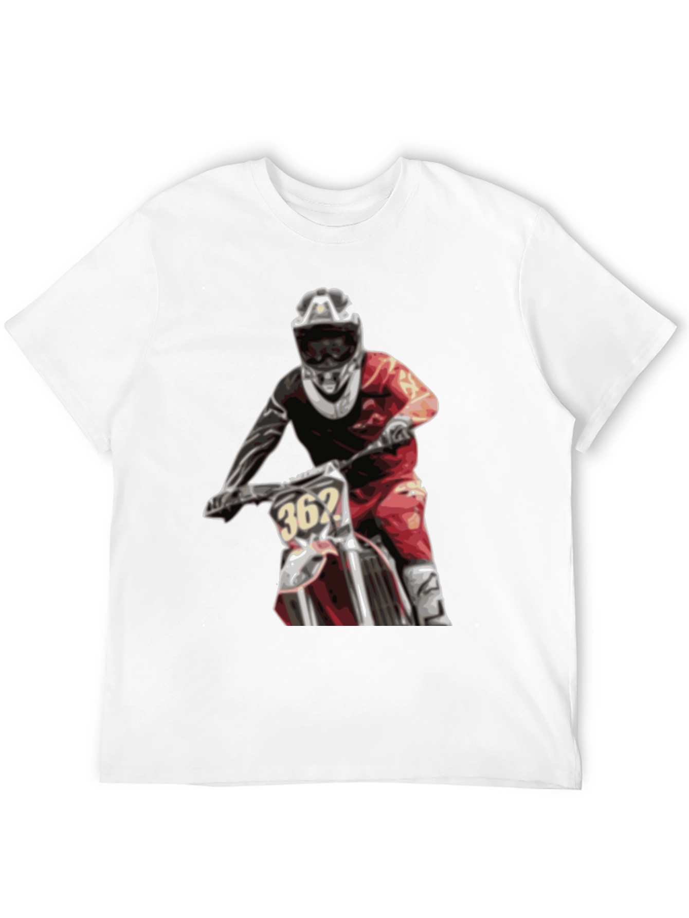 Motocross Rider Graphic T-Shirt - Black