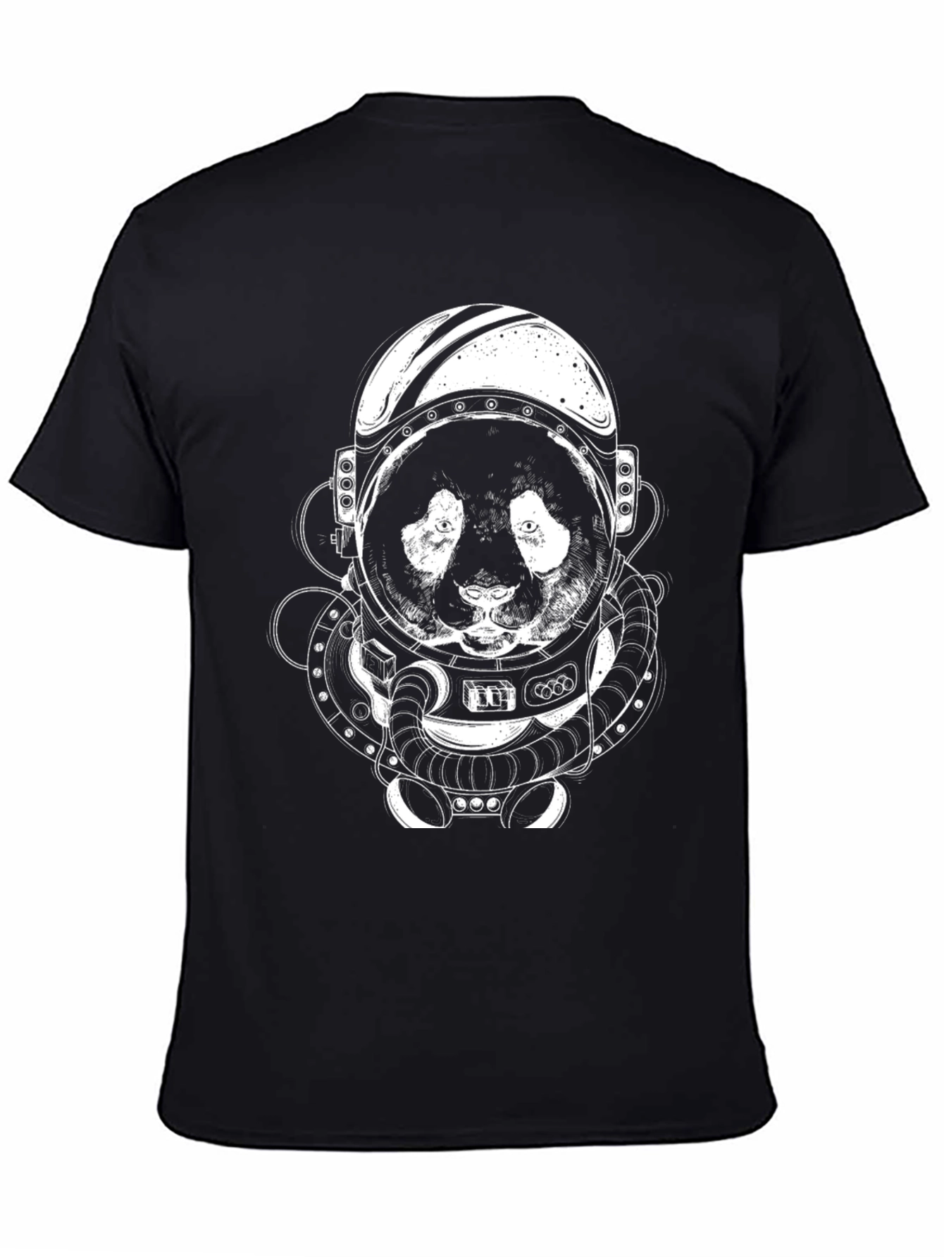 Astronaut Panda T-Shirt - Black